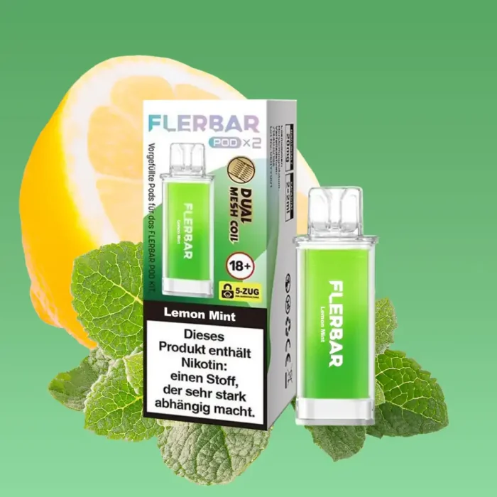 % Flerbar Prefilled Pod - Lemon Mint 2x2ml | 23.09.2026