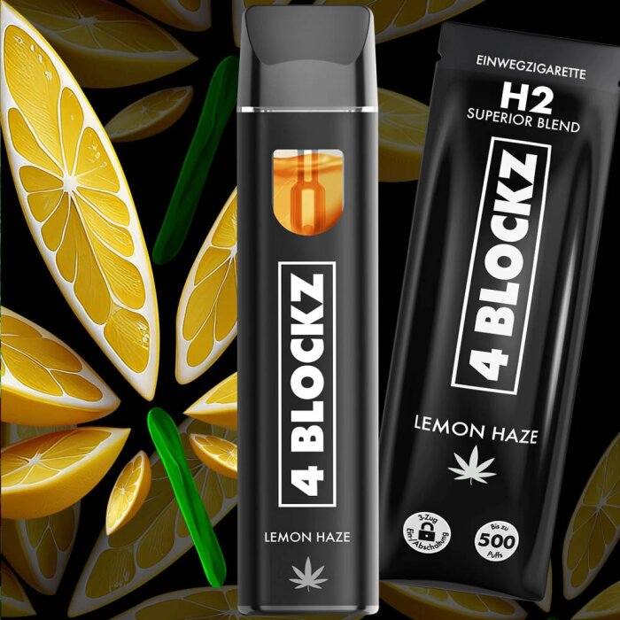 % 4 Blockz H2 Superior Vape - Lemon Haze 1ml I 95% Blend